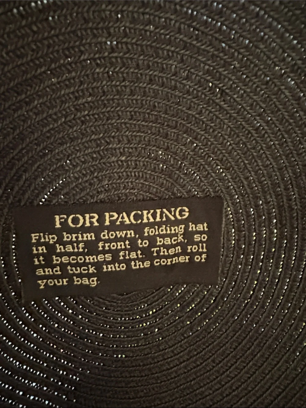 Eric Javitz woven packable hat - Picture 3 of 4